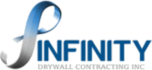 A logo of infinite basketball contracting