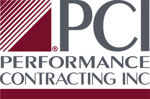 A logo for performance contracting, inc.