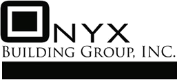 A black and white logo for onyx gaming group.