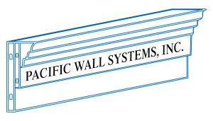 A picture of the pacific wall systems logo.