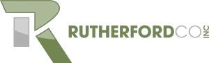 A green and black logo for rutherfords