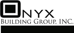 A black and white logo for onyx gaming group.