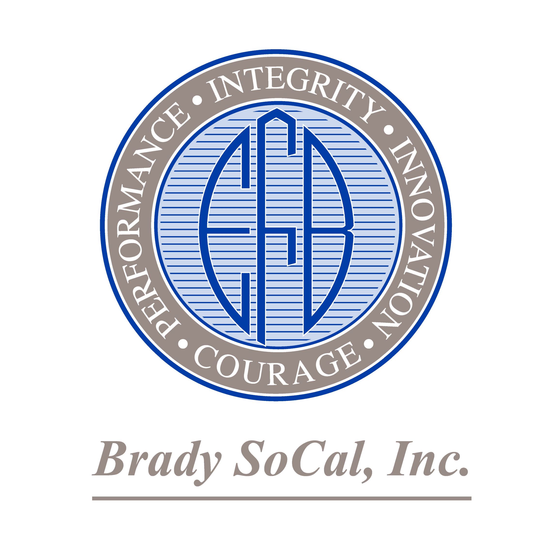 A logo of brady socal, inc.